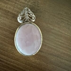 Elegant 925 Silver and Pink Pendant